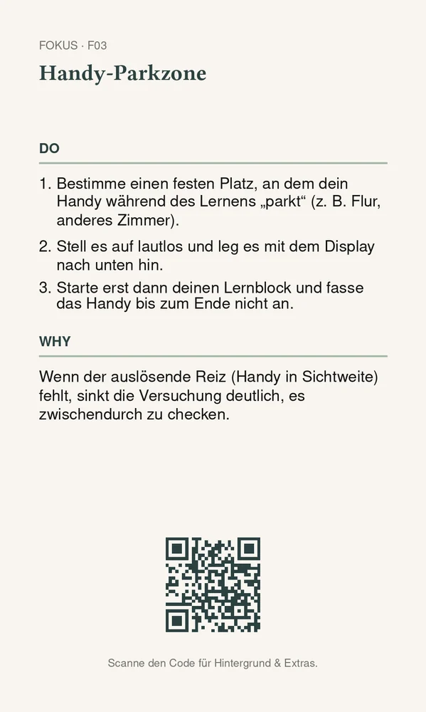 Rückseite Handy-Parkzone
