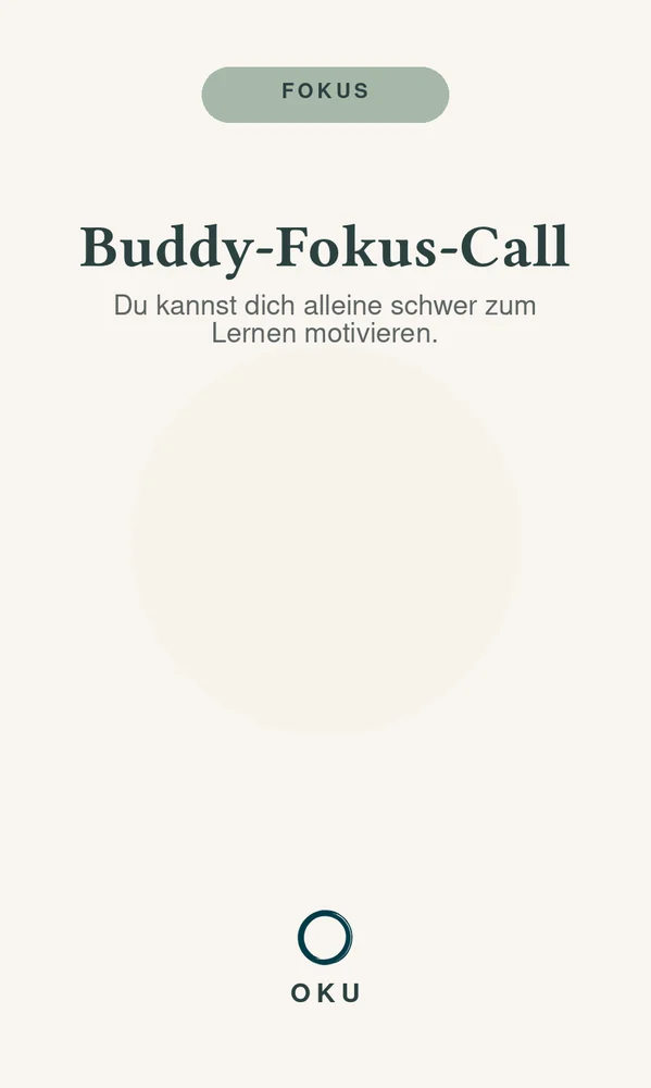 Vorderseite Buddy-Fokus-Call