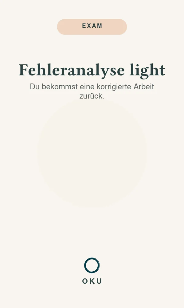 Vorderseite Fehleranalyse light