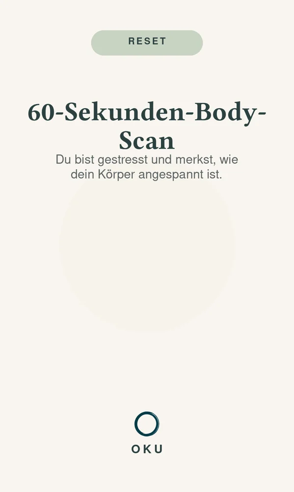 Vorderseite 60-Sekunden-Body-Scan