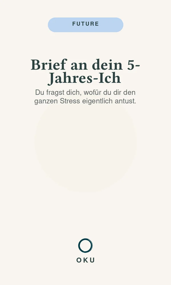 Vorderseite Brief an dein 5-Jahres-Ich