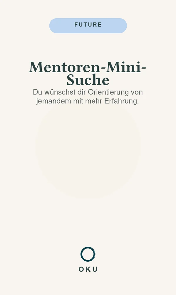 Vorderseite Mentoren-Mini-Suche
